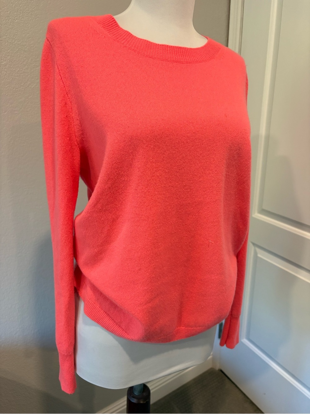 J. Crew coral pink cashmere sweater size S